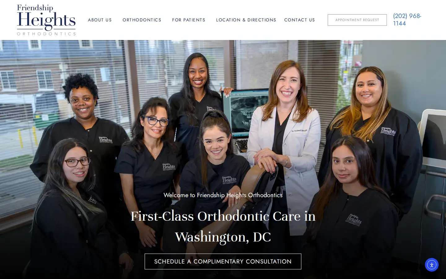 Homepage preview of Friendship Heights Orthodontics