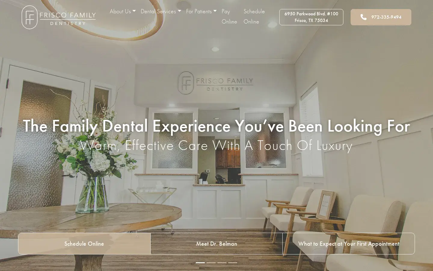 Homepage preview of Frisco Family Dentistry