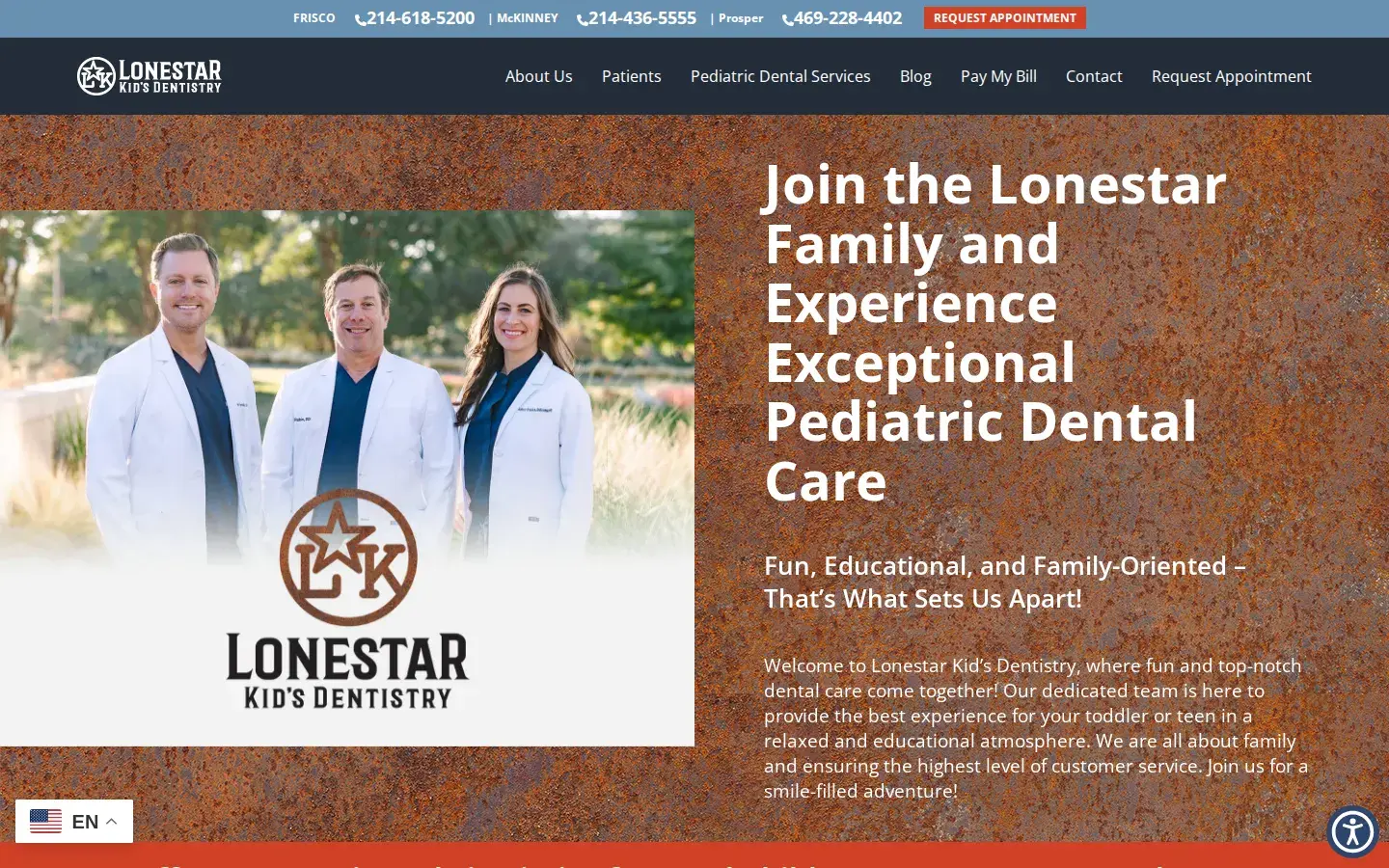 Homepage preview of Frisco Kid's Dentistry