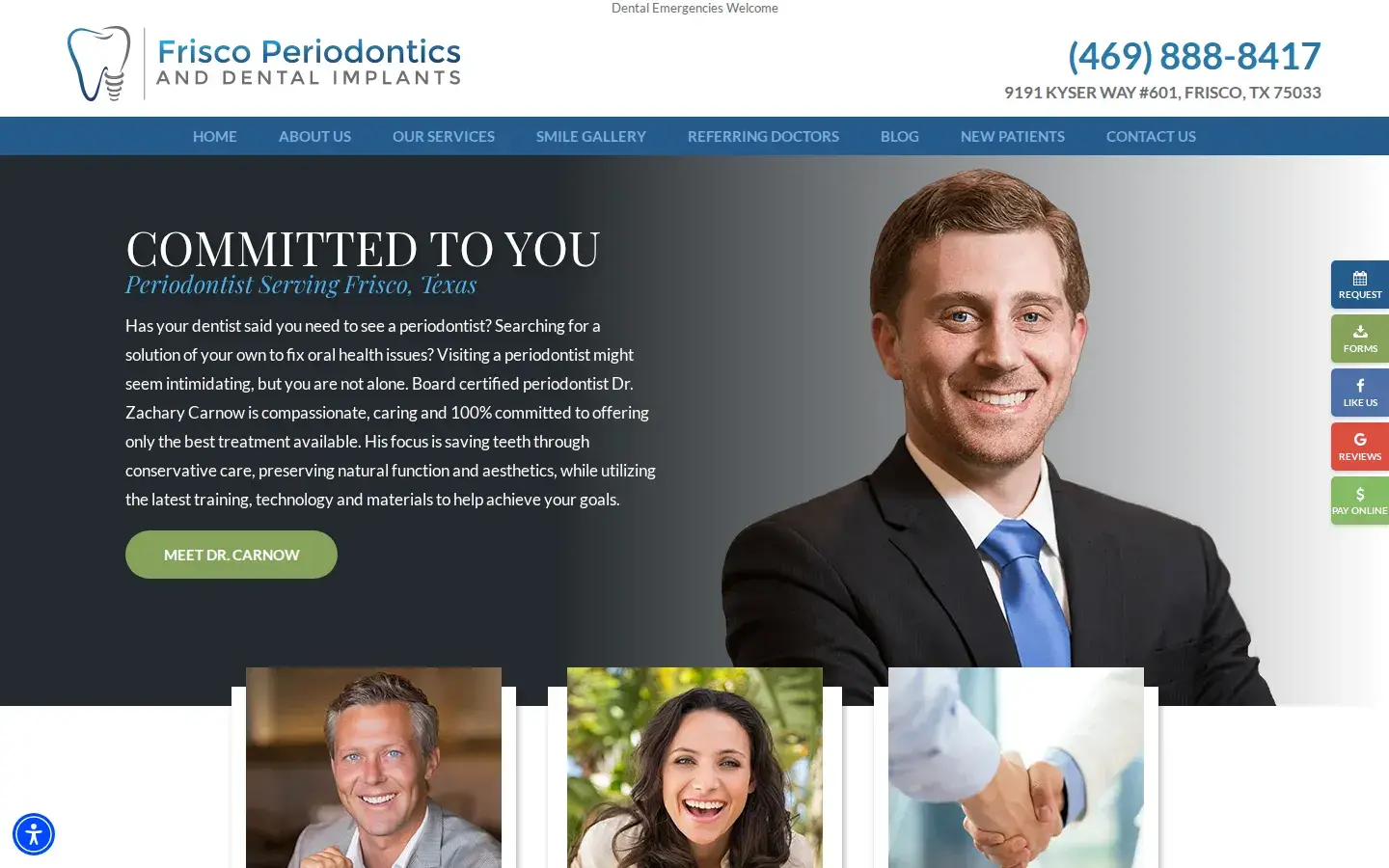 Homepage preview of Frisco Periodontics and Dental Implants
