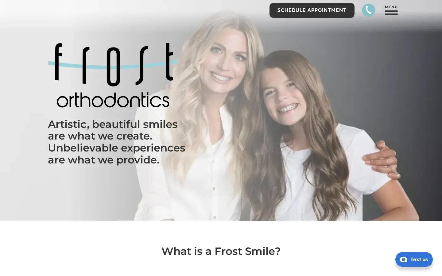 Homepage preview of Frost Orthodontics