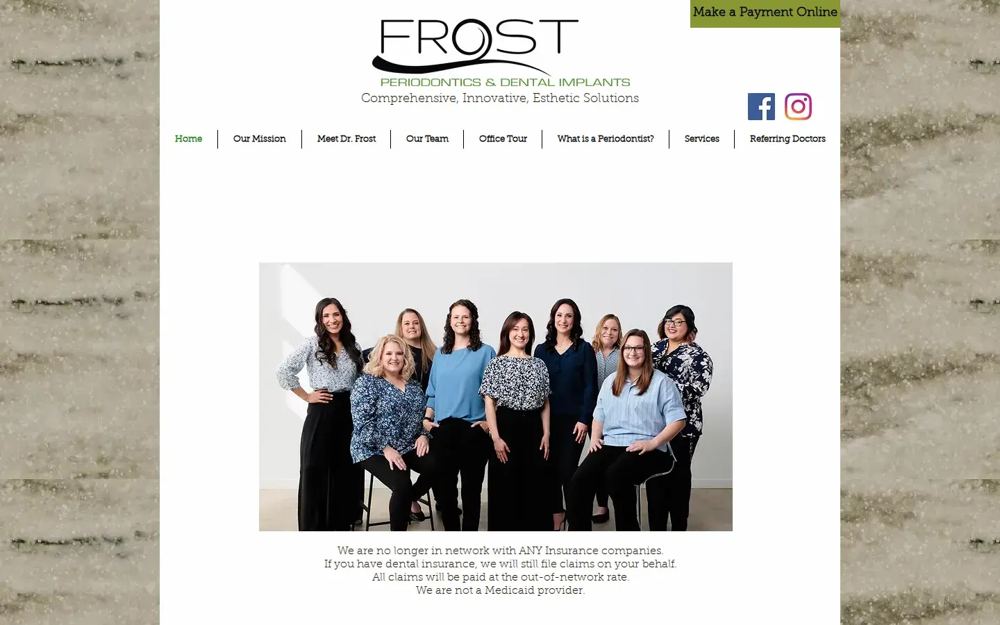 Homepage preview of Frost Periodontics & Dental Implants