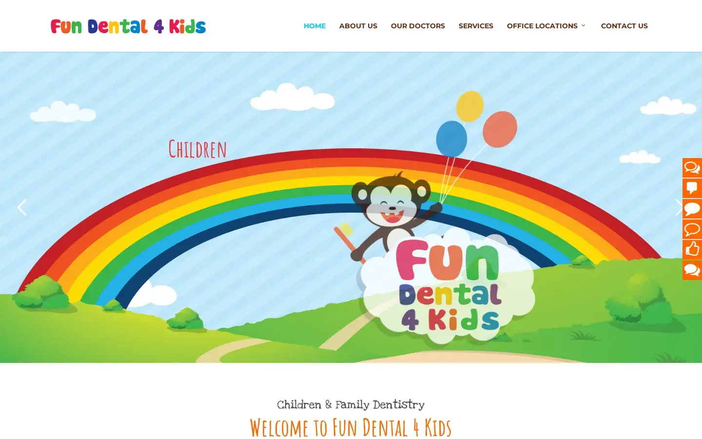 Homepage preview of Fun Dental 4 Kids Washington