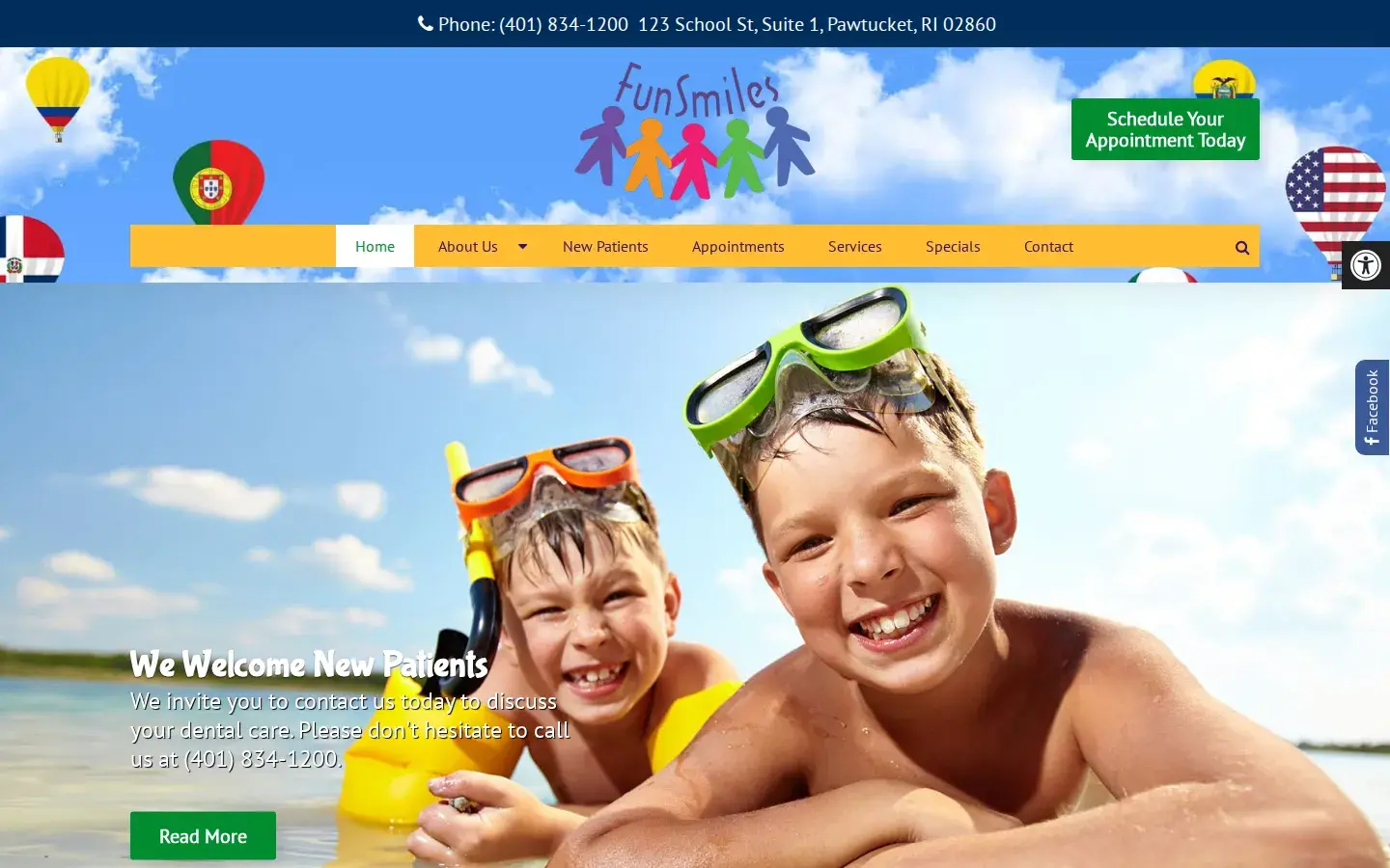Homepage preview of FunSmiles, Inc