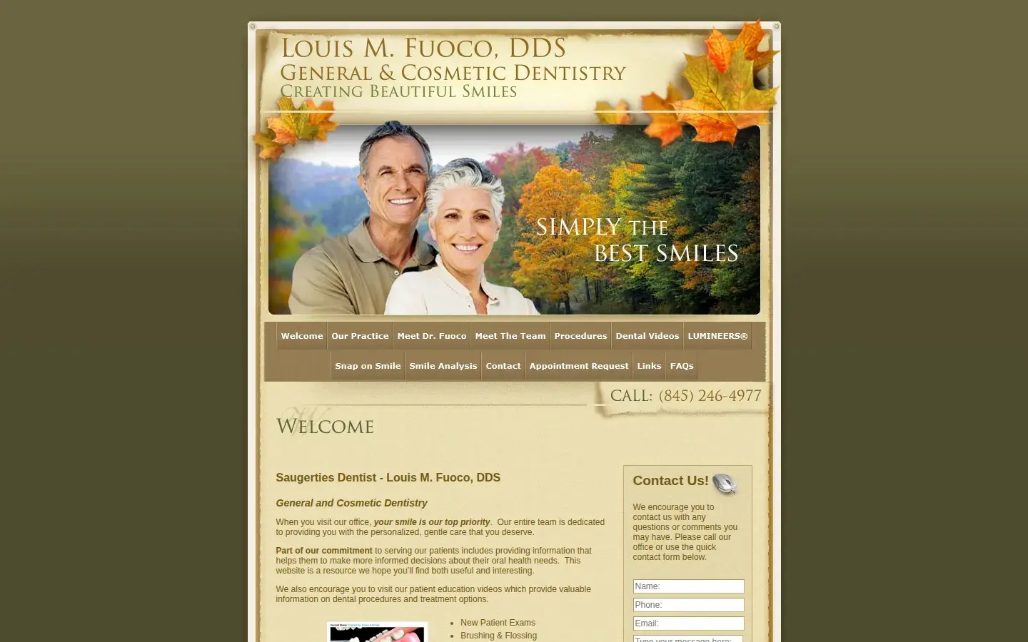 Homepage preview of Fuoco Louis M, DDS