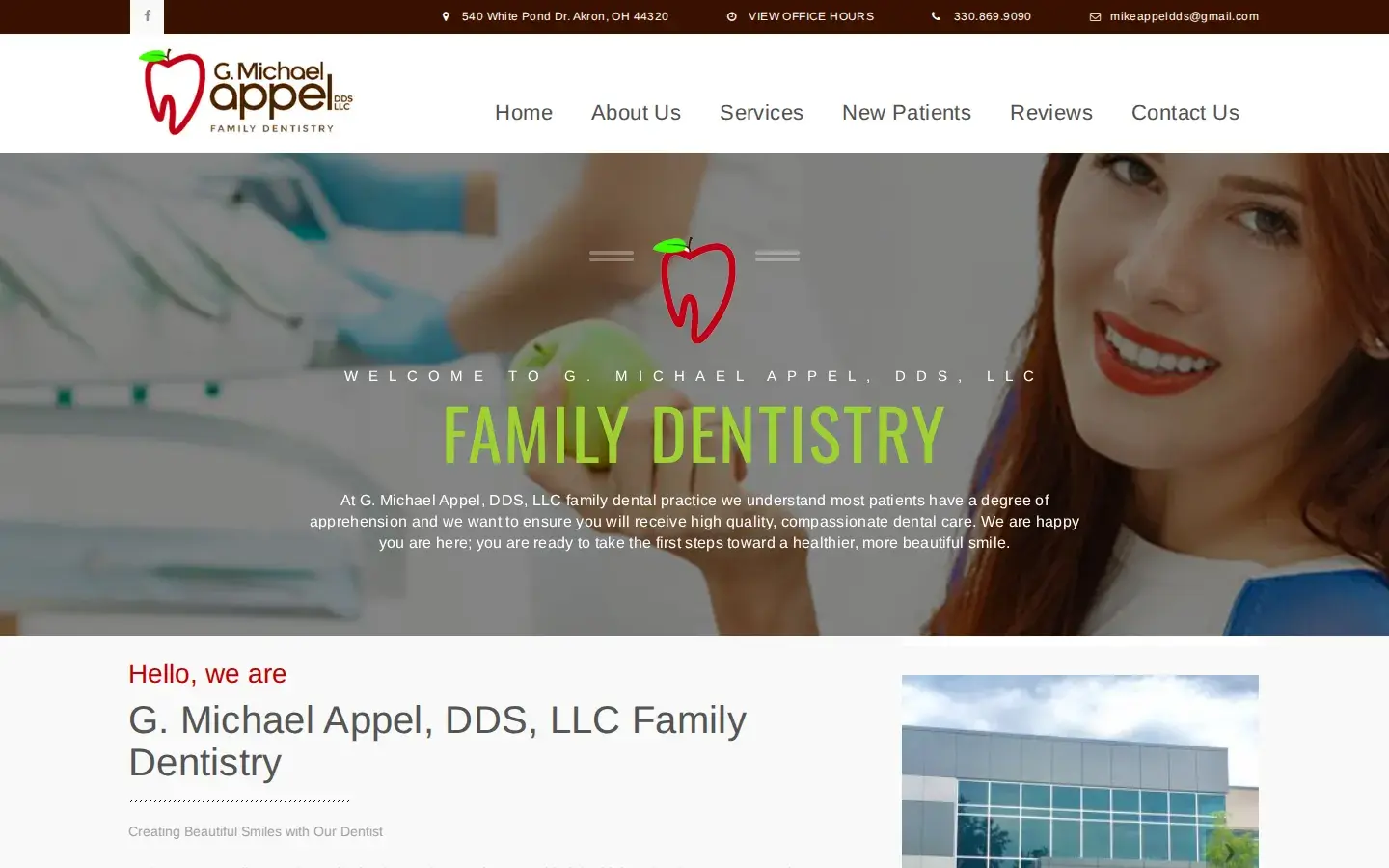 Homepage preview of G. Michael Appel Family Dentistry