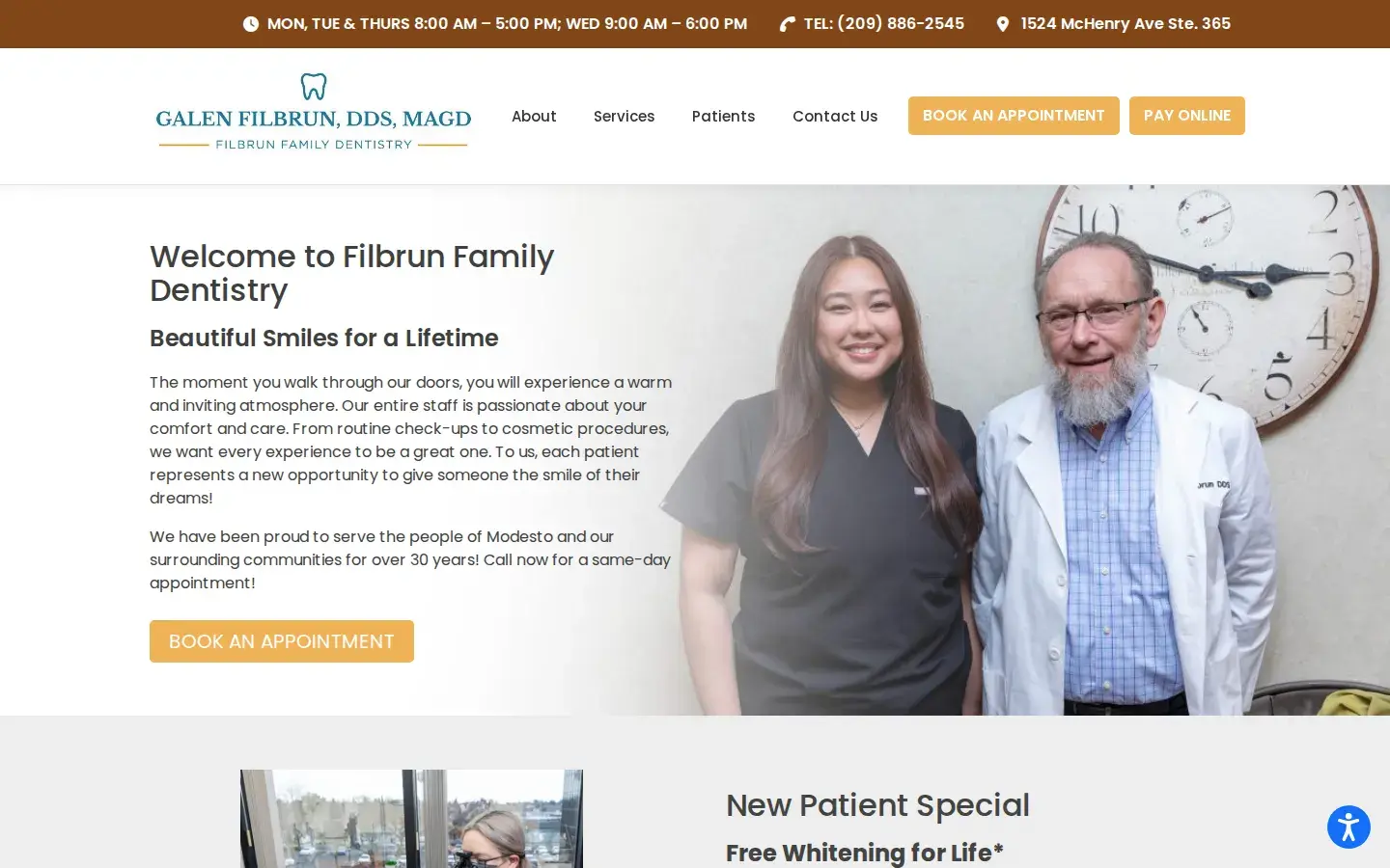 Homepage preview of Galen Filbrun, DDS, MAGD