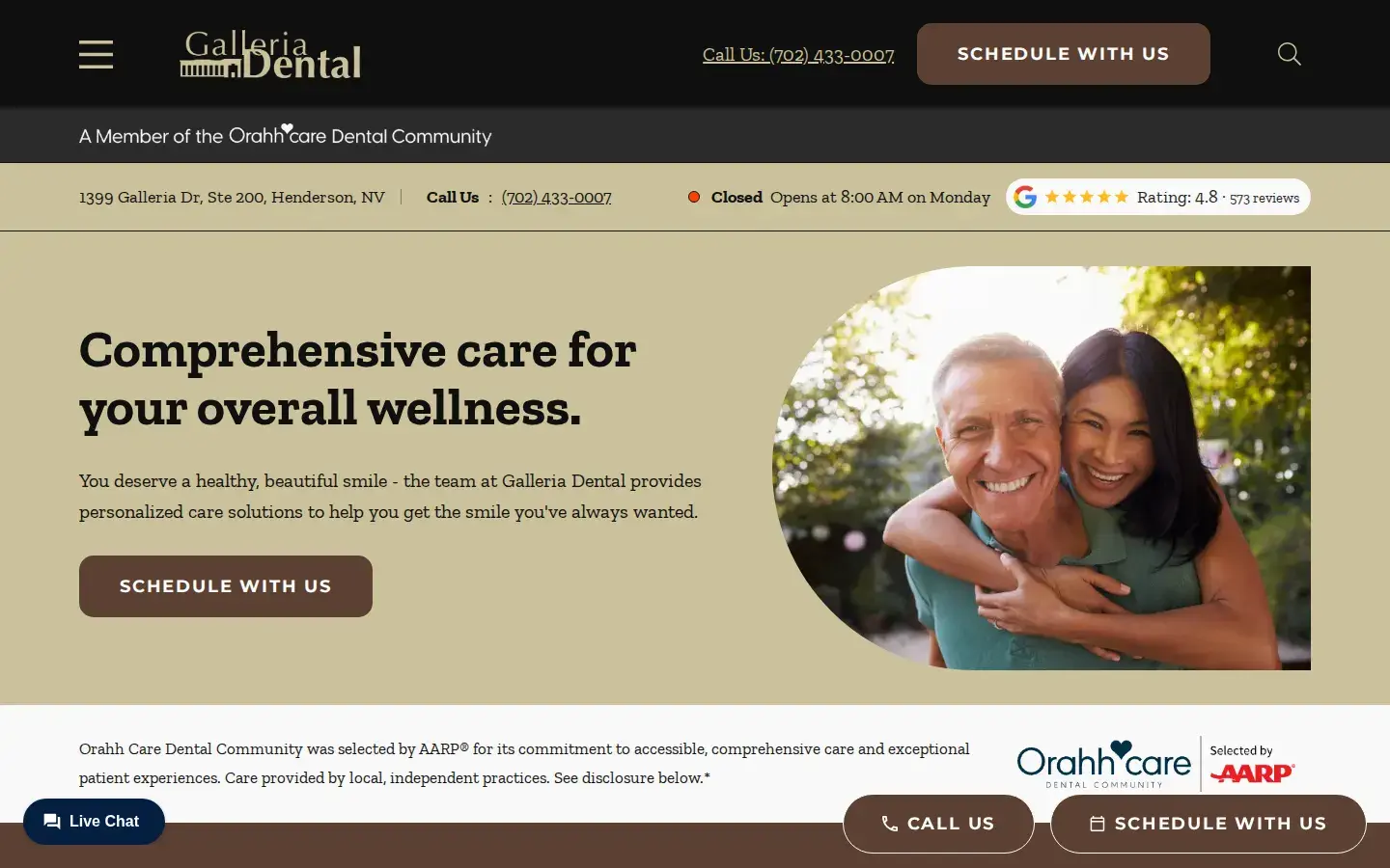 Homepage preview of Galleria Dental