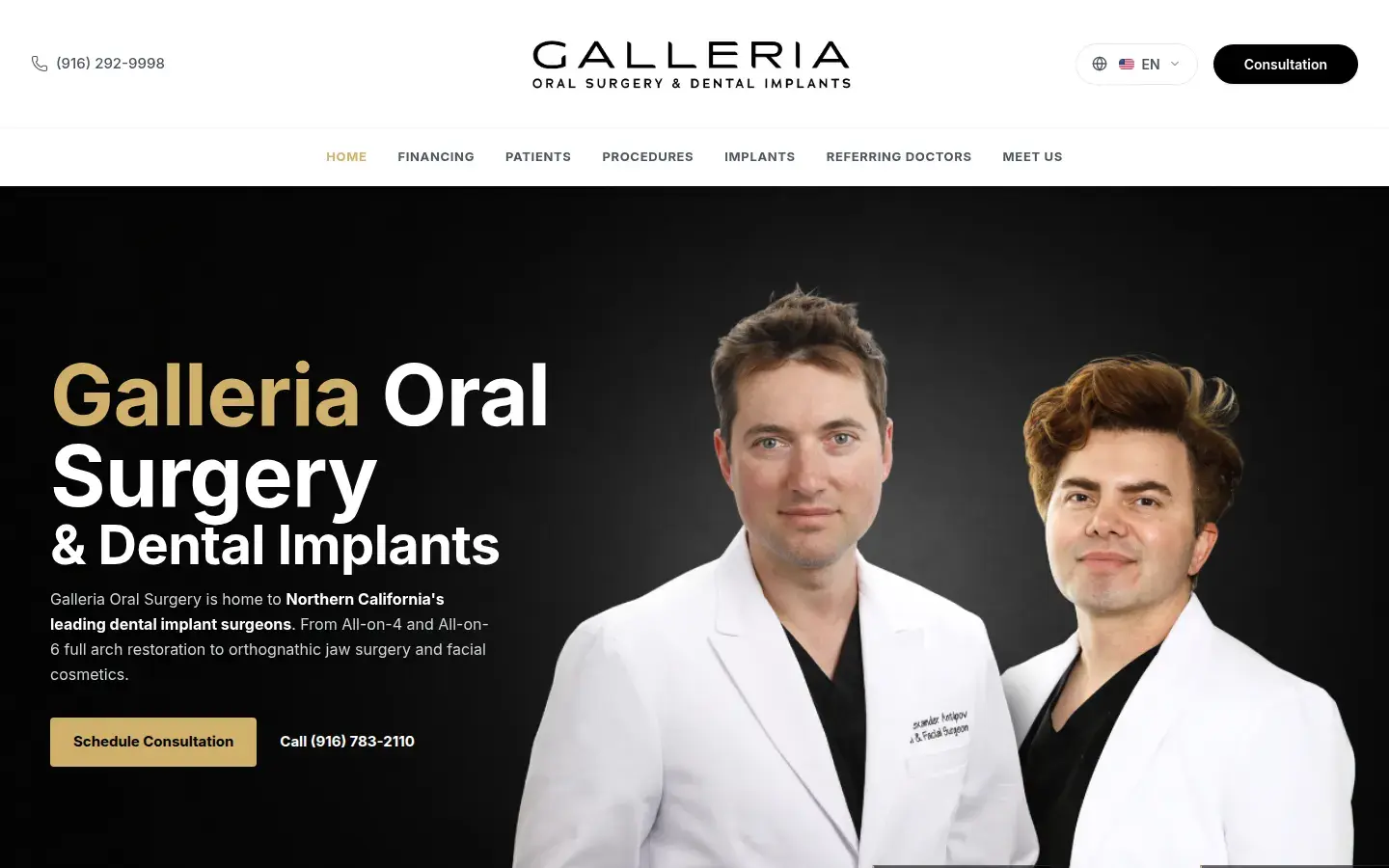 Homepage preview of Galleria Oral and Maxillofacial Surgery