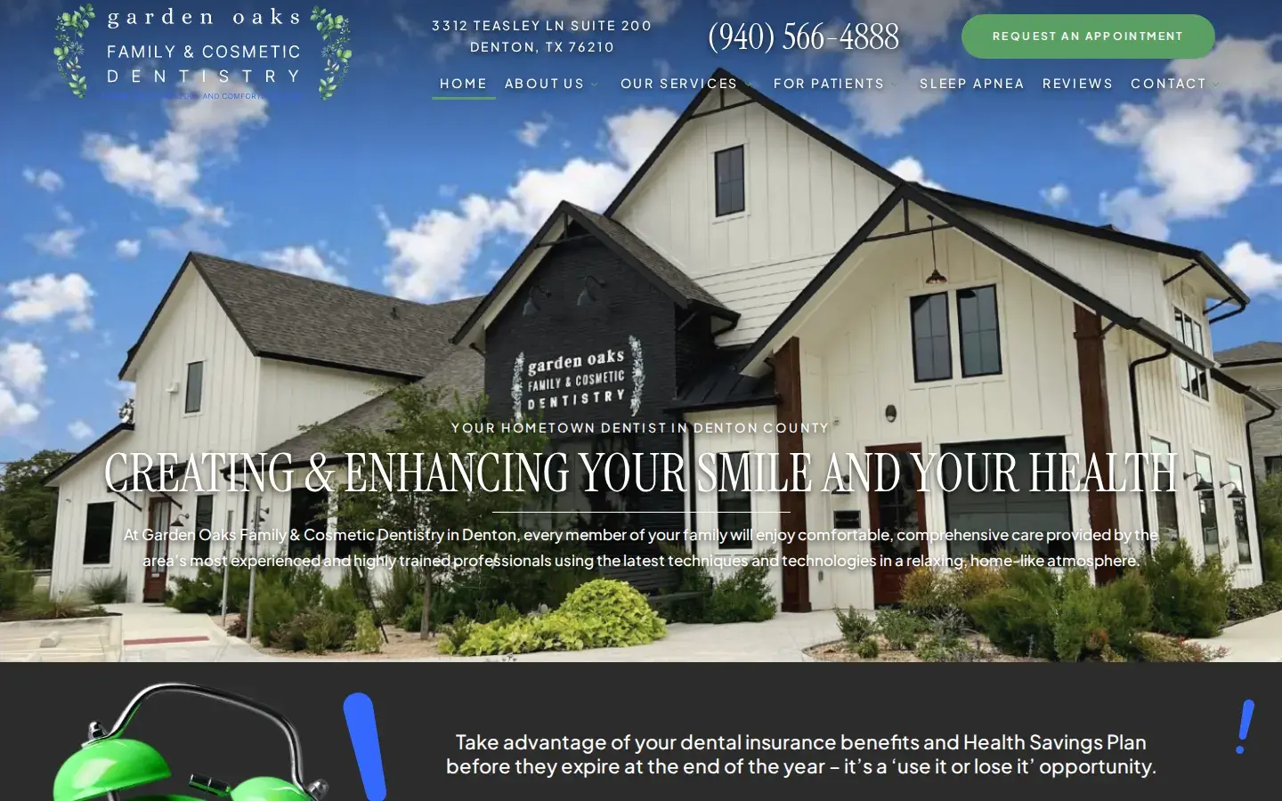 Homepage preview of Garden Oaks Family & Cosmetic Dentistry