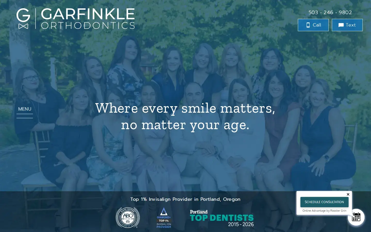 Homepage preview of Garfinkle Orthodontics