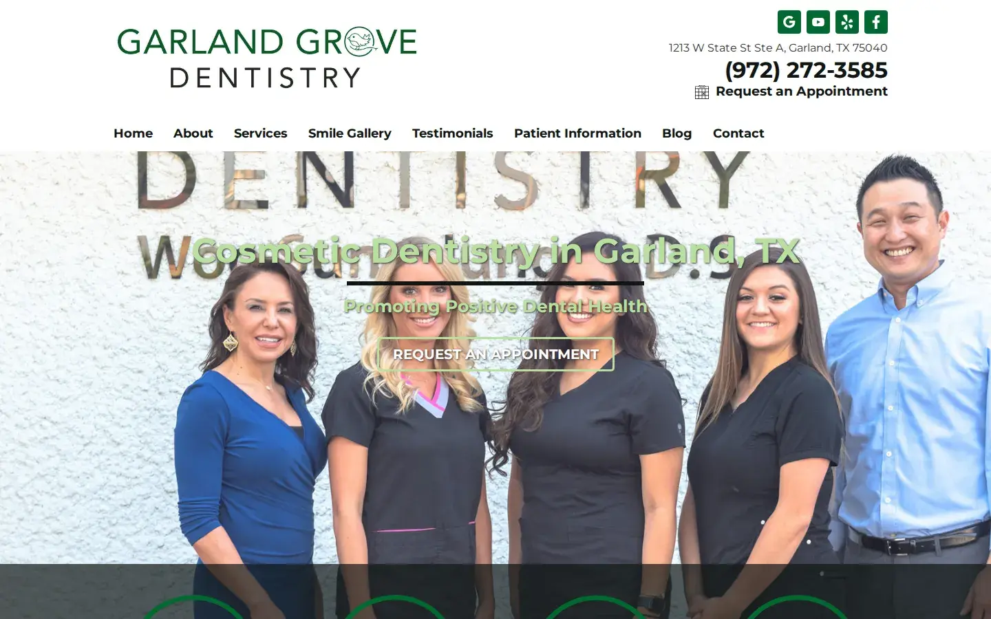 Homepage preview of Garland Grove Dentistry