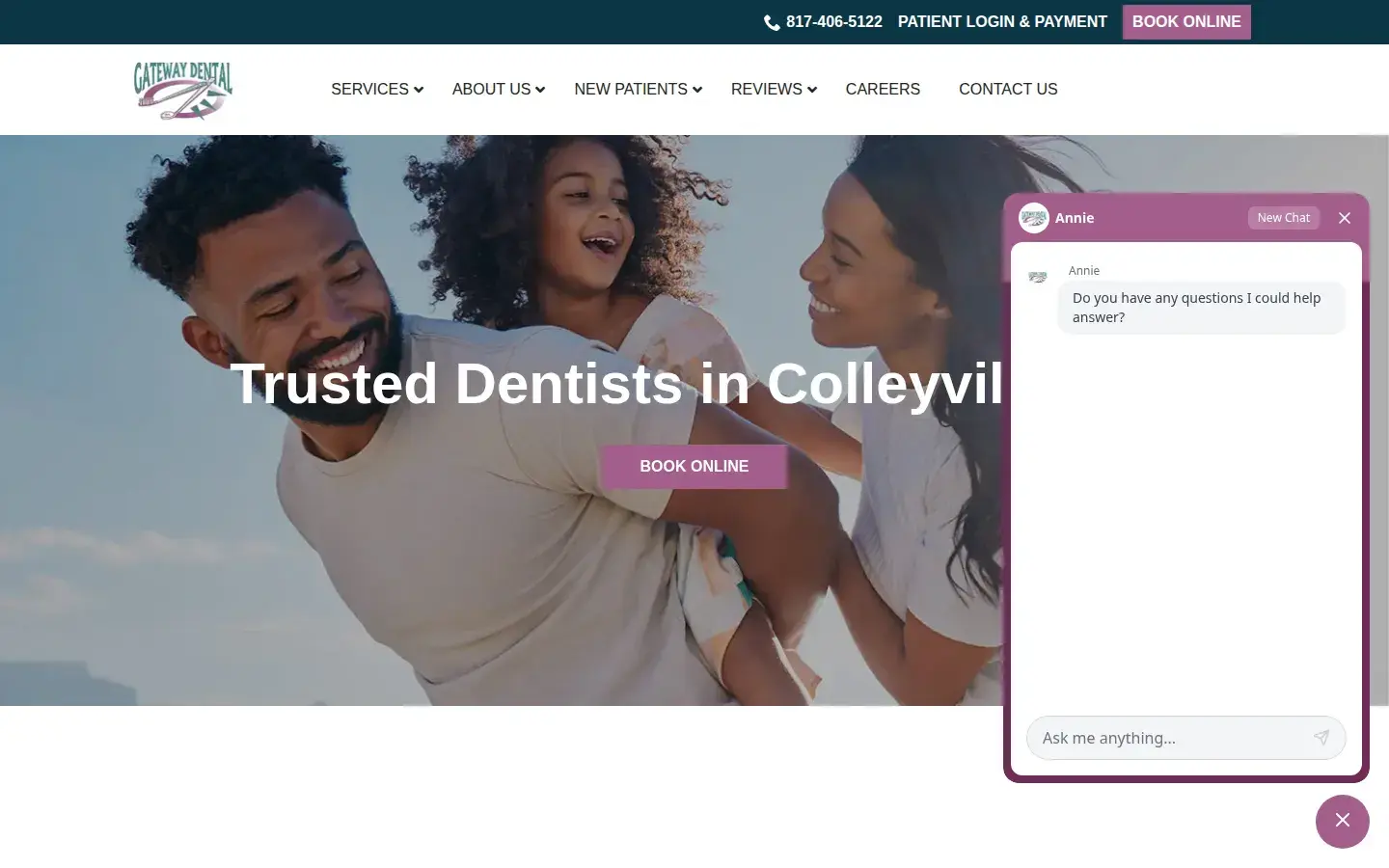 Homepage preview of Gateway Dental