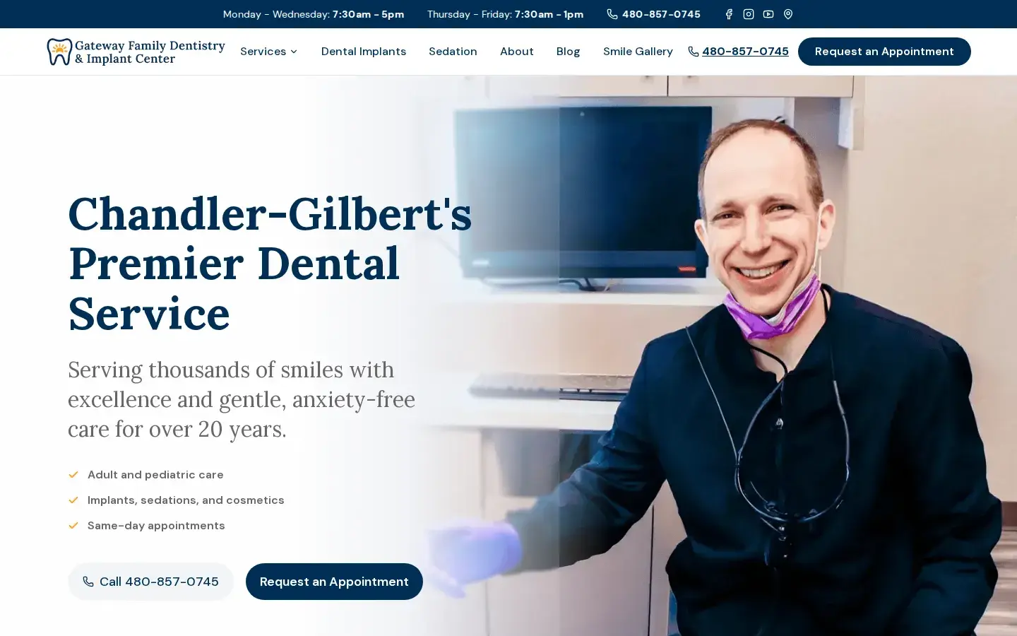 Homepage preview of Gateway Family Dentistry