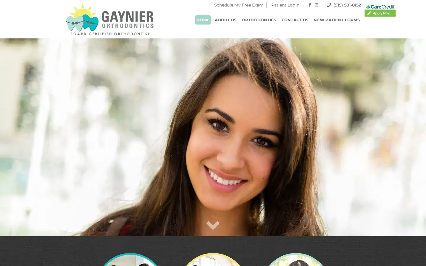 Homepage preview of Gaynier Orthodontics