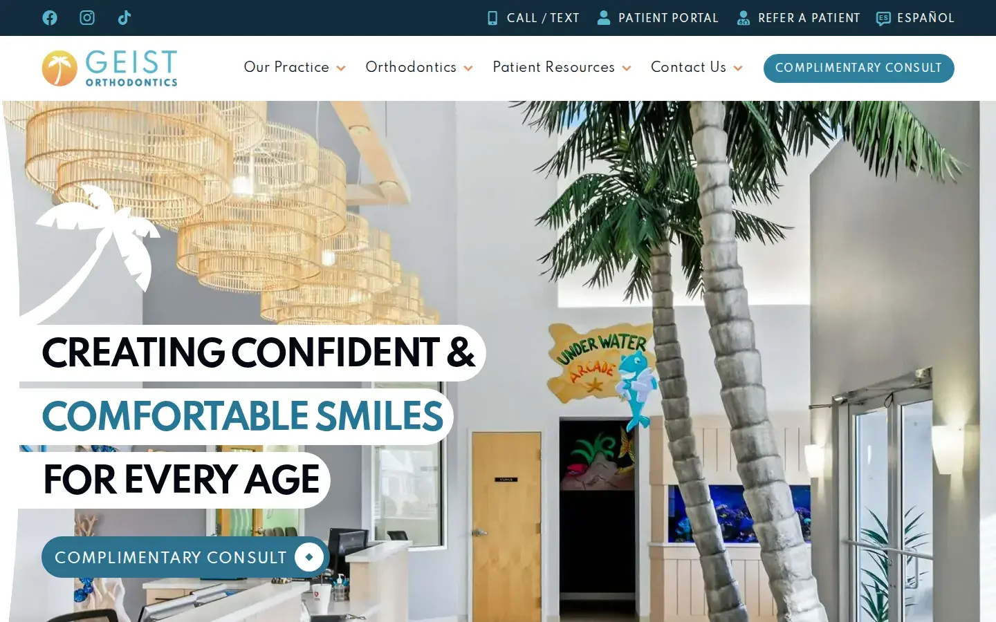 Homepage preview of Geist Orthodontics