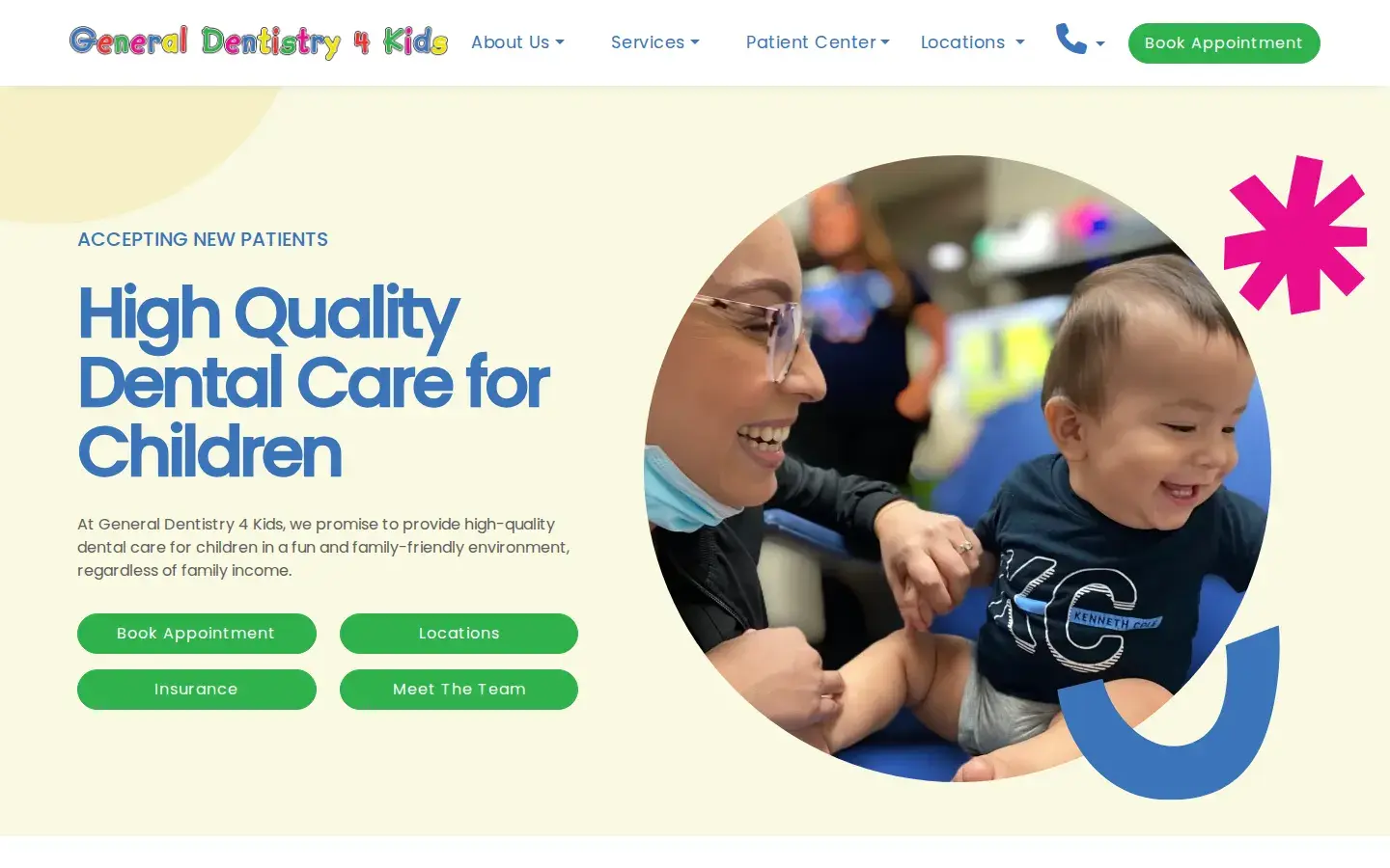 Homepage preview of General Dentistry 4 Kids