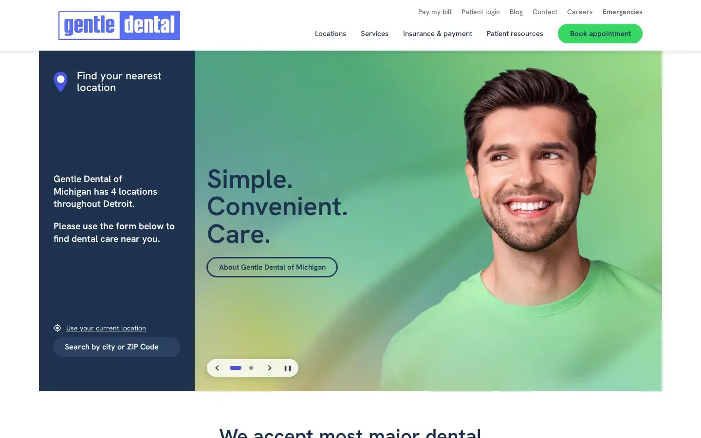 Homepage preview of Gentle Dental at Grand River