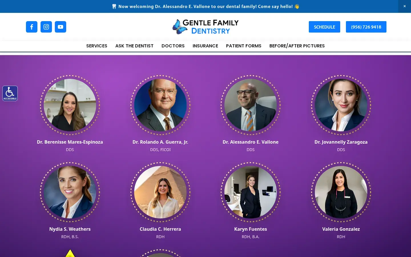 Homepage preview of Gentle Family & Implant Dentistry of Laredo