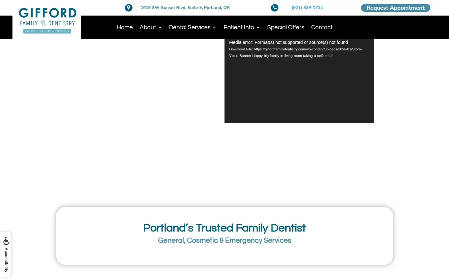 Homepage preview of Gifford Family Dentistry