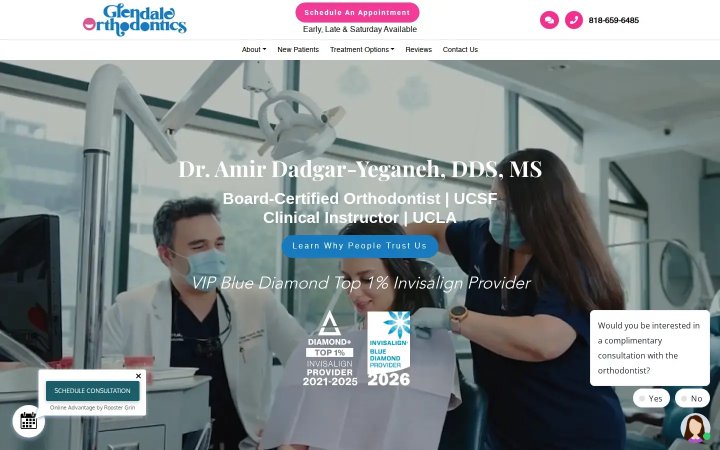 Homepage preview of Glendale Orthodontics