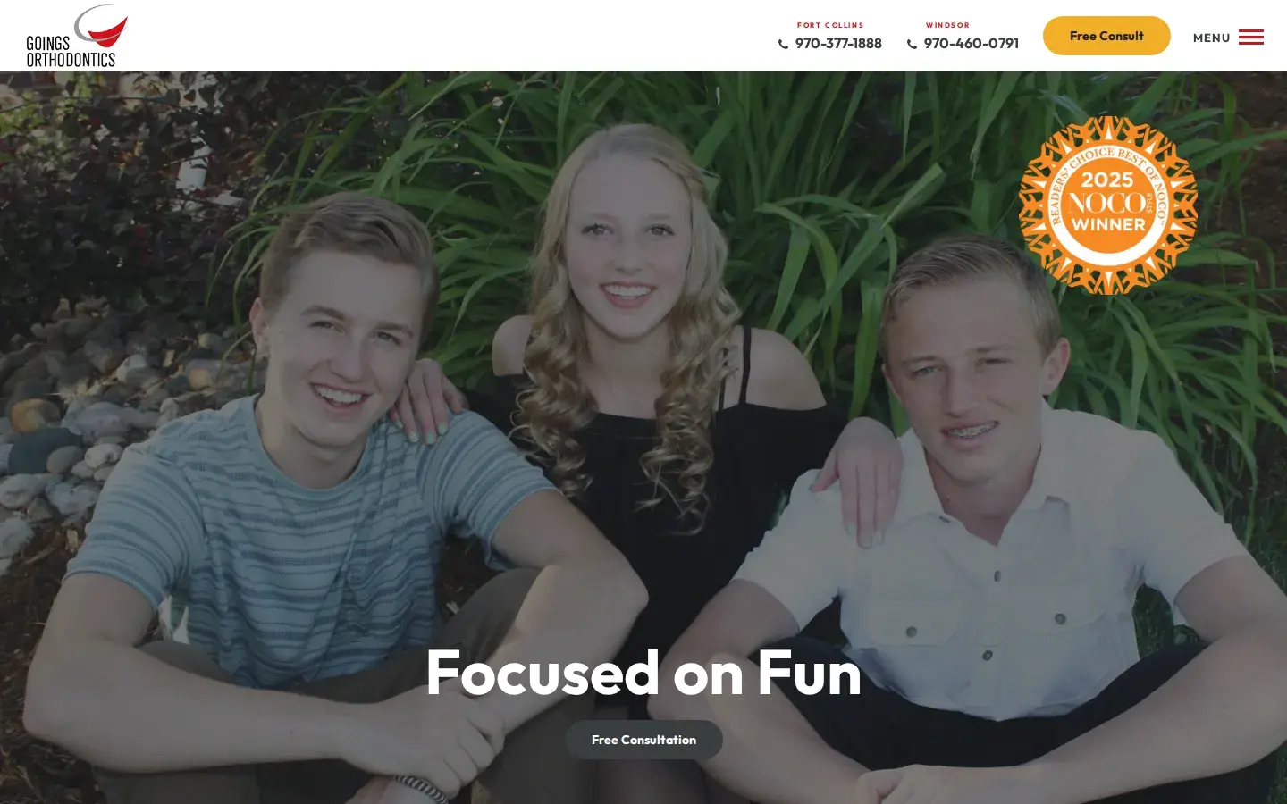 Homepage preview of Goings Orthodontics