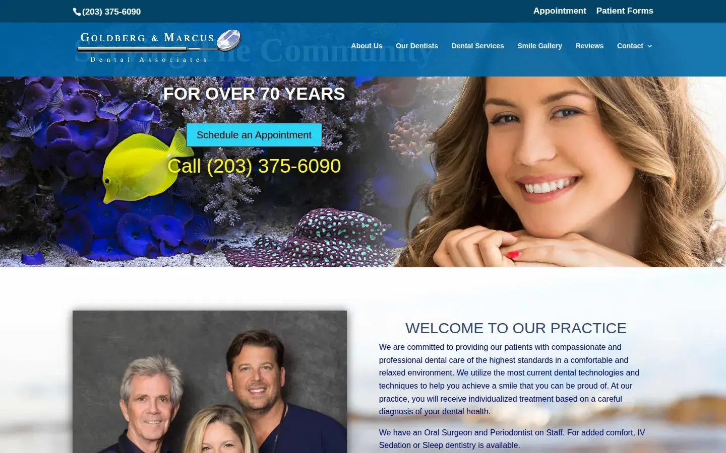 Homepage preview of Goldberg & Marcus Dental Associates