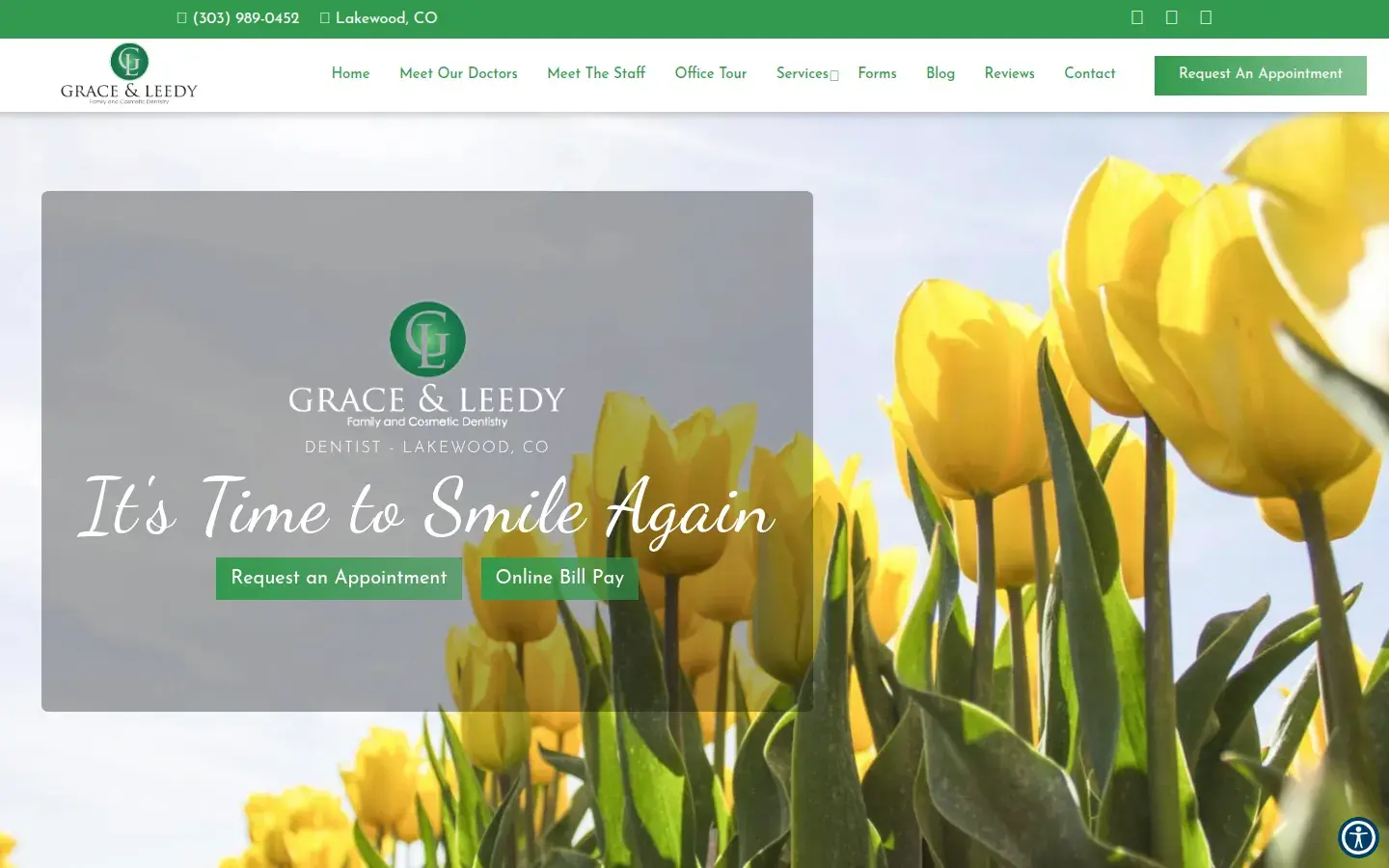 Homepage preview of Grace & Leedy – Family and Cosmetic Dentistry