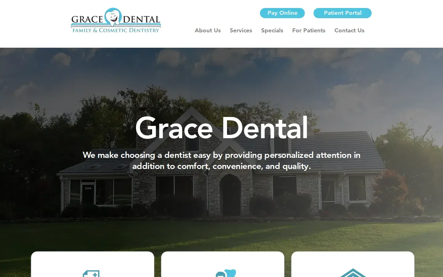 Homepage preview of Grace Dental