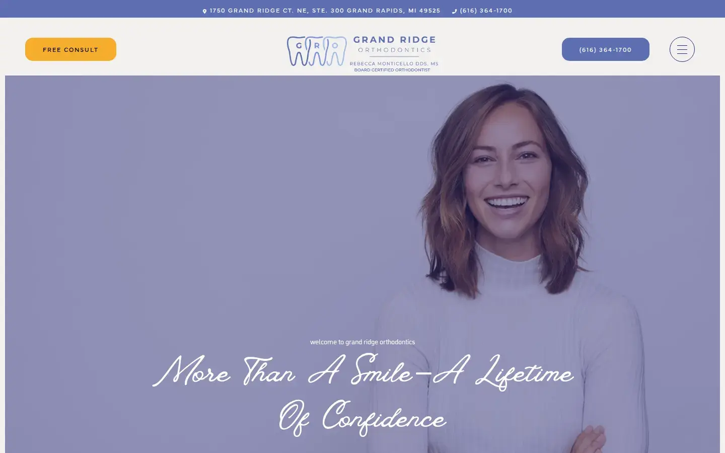 Homepage preview of Grand Ridge Orthodontics: Monticello John F DDS
