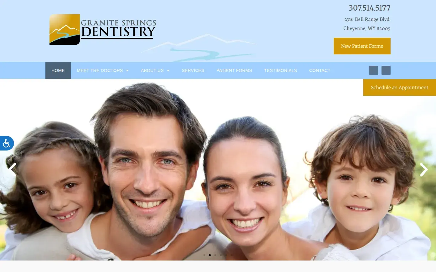 Homepage preview of Granite Springs Dentistry