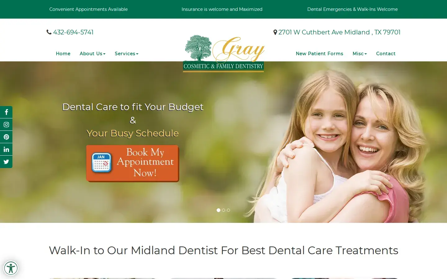 Homepage preview of Gray Cosmetic & Family Dentistry