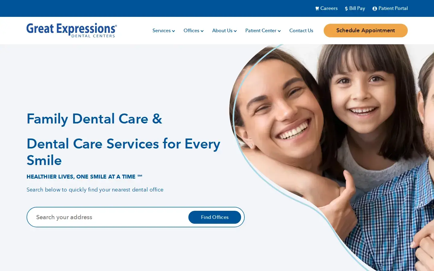 Homepage preview of Great Expressions Dental Centers