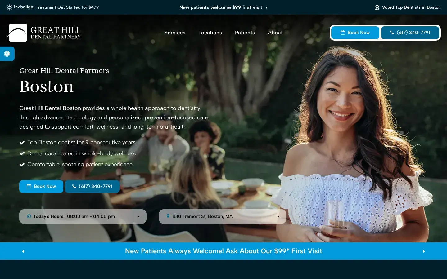 Homepage preview of Great Hill Dental – Boston