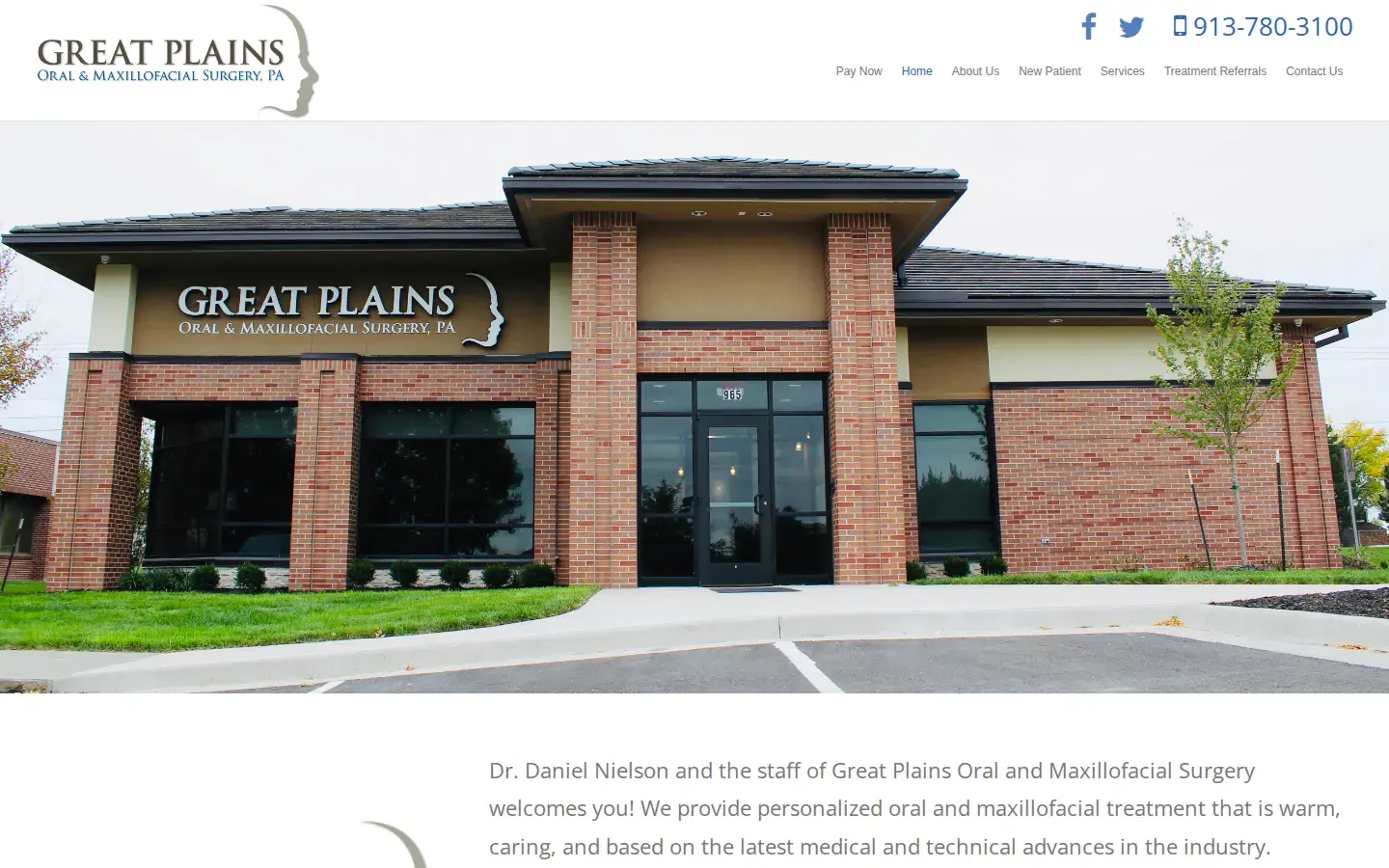 Homepage preview of Great Plains Oral and Maxillofacial Surgery