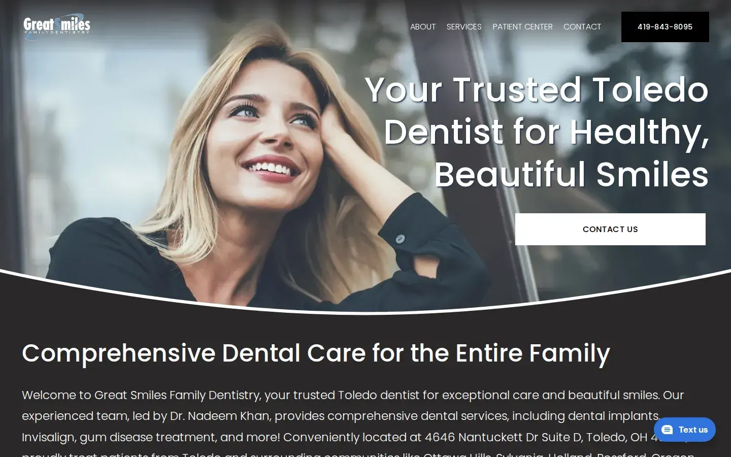 Homepage preview of Great Smiles Family Dentistry