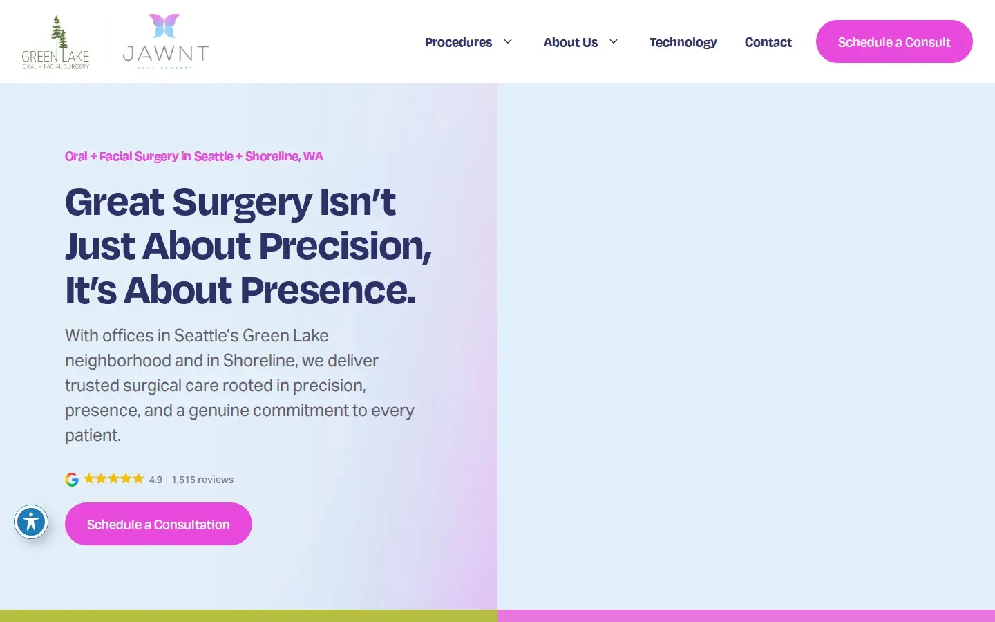 Homepage preview of Green Lake Oral and Facial Surgery: Dr Matthew Epstein