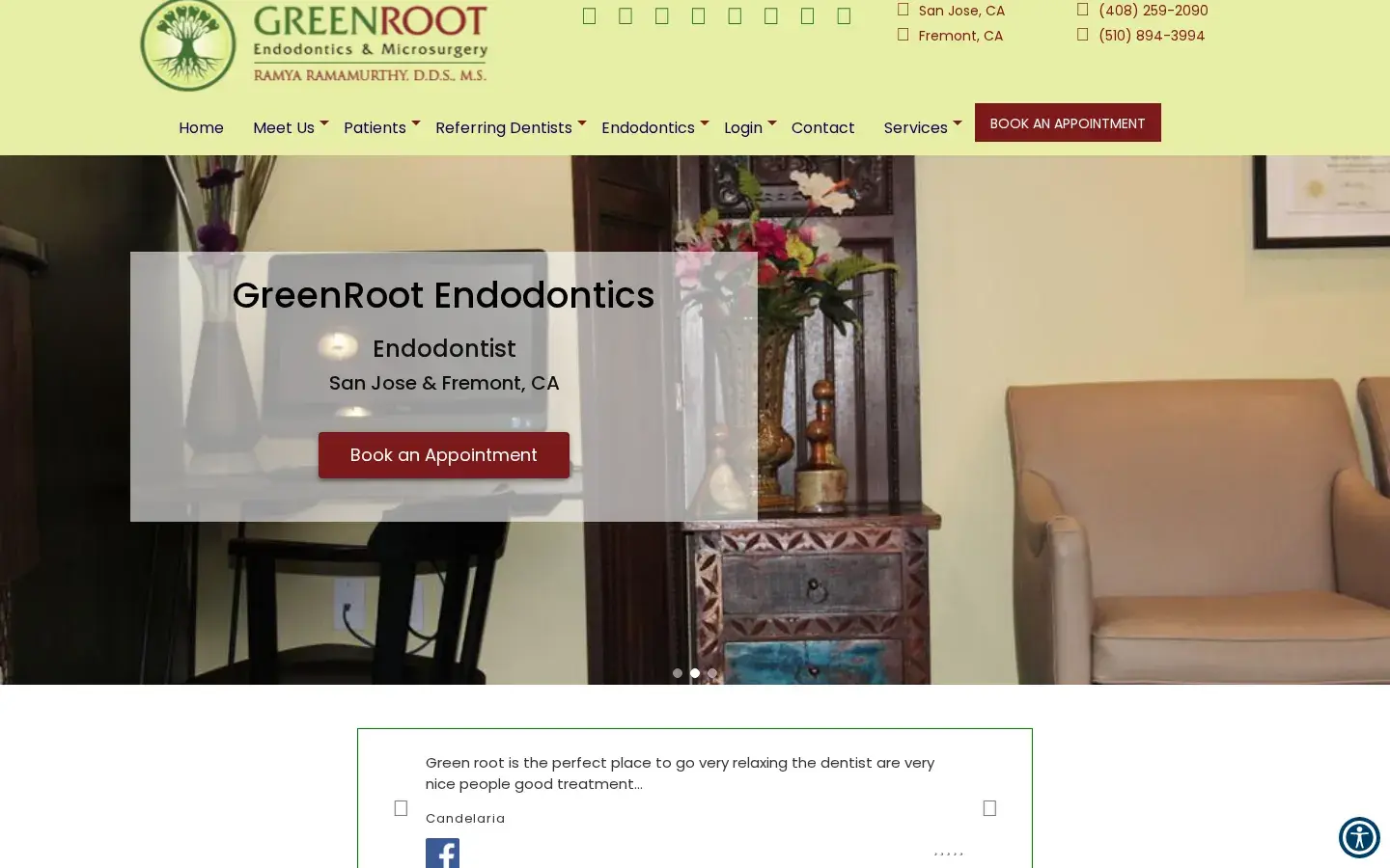 Homepage preview of GreenRoot Endodontics & Microsurgery