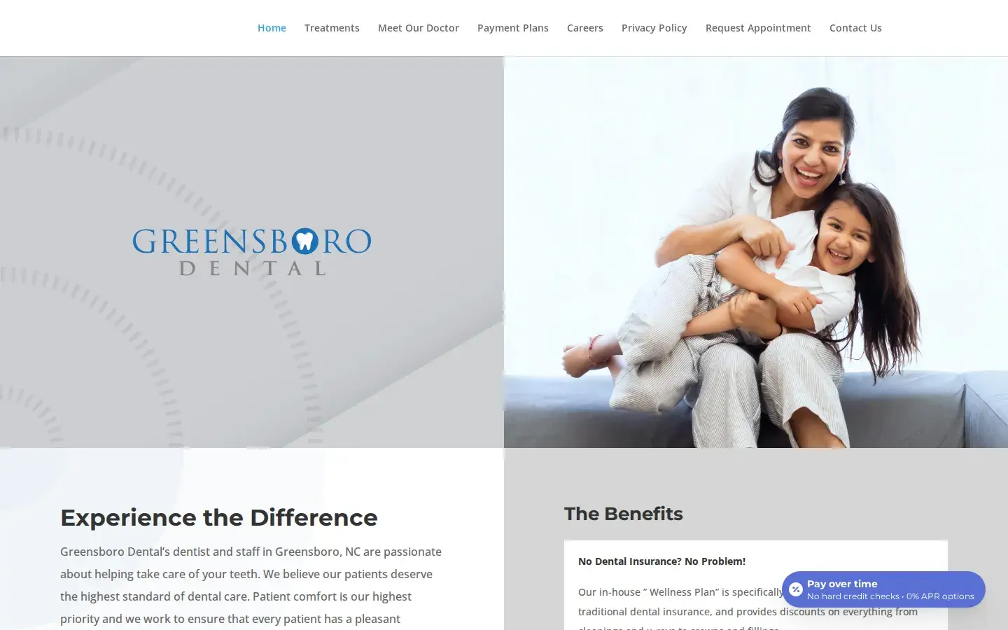 Homepage preview of Greensboro Dental