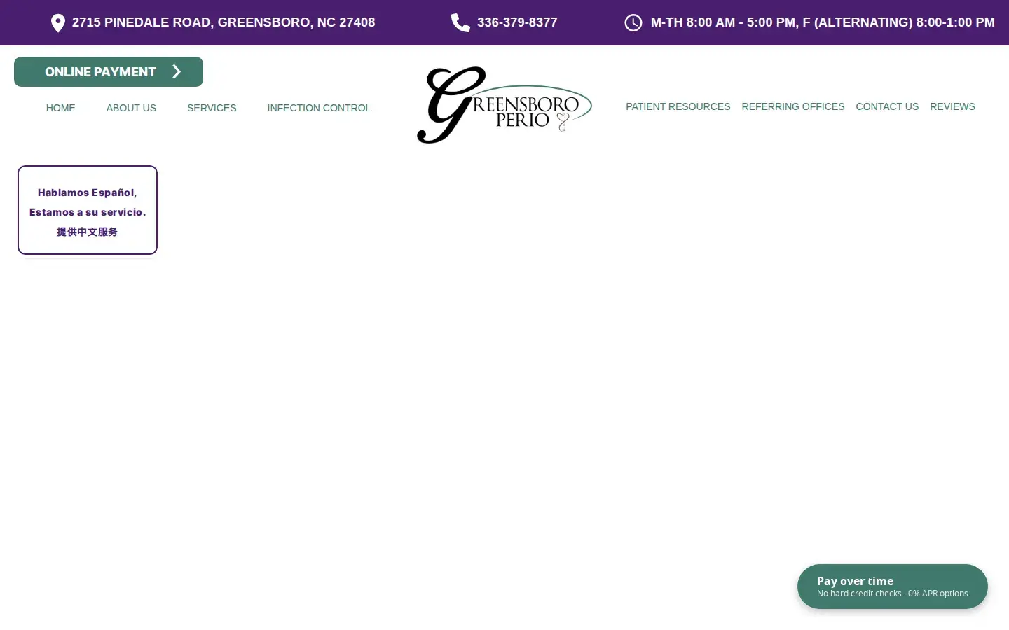 Homepage preview of Greensboro Perio
