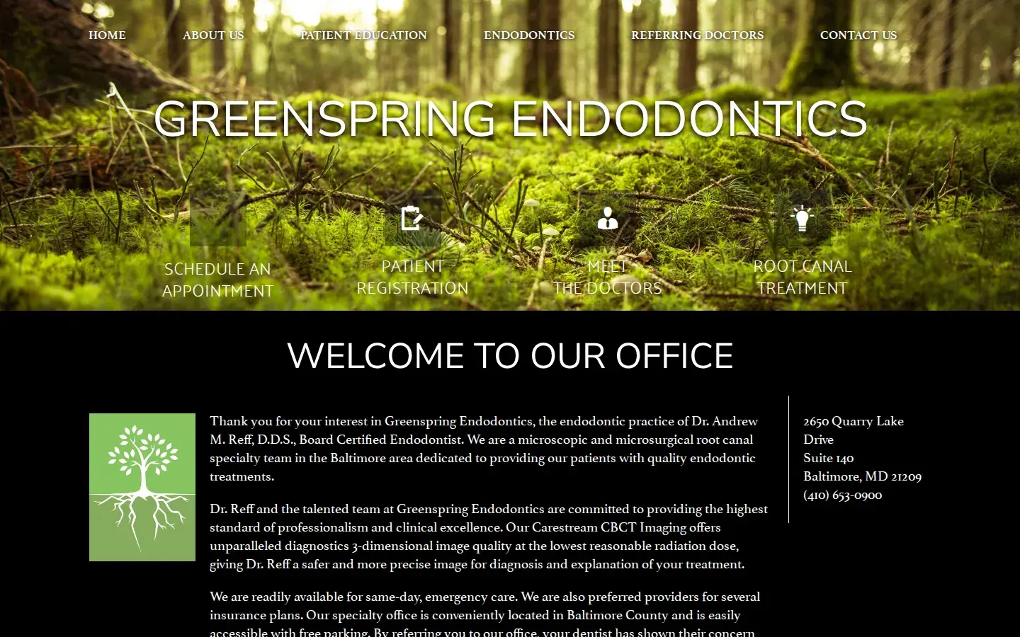Homepage preview of Greenspring Endodontics LLC