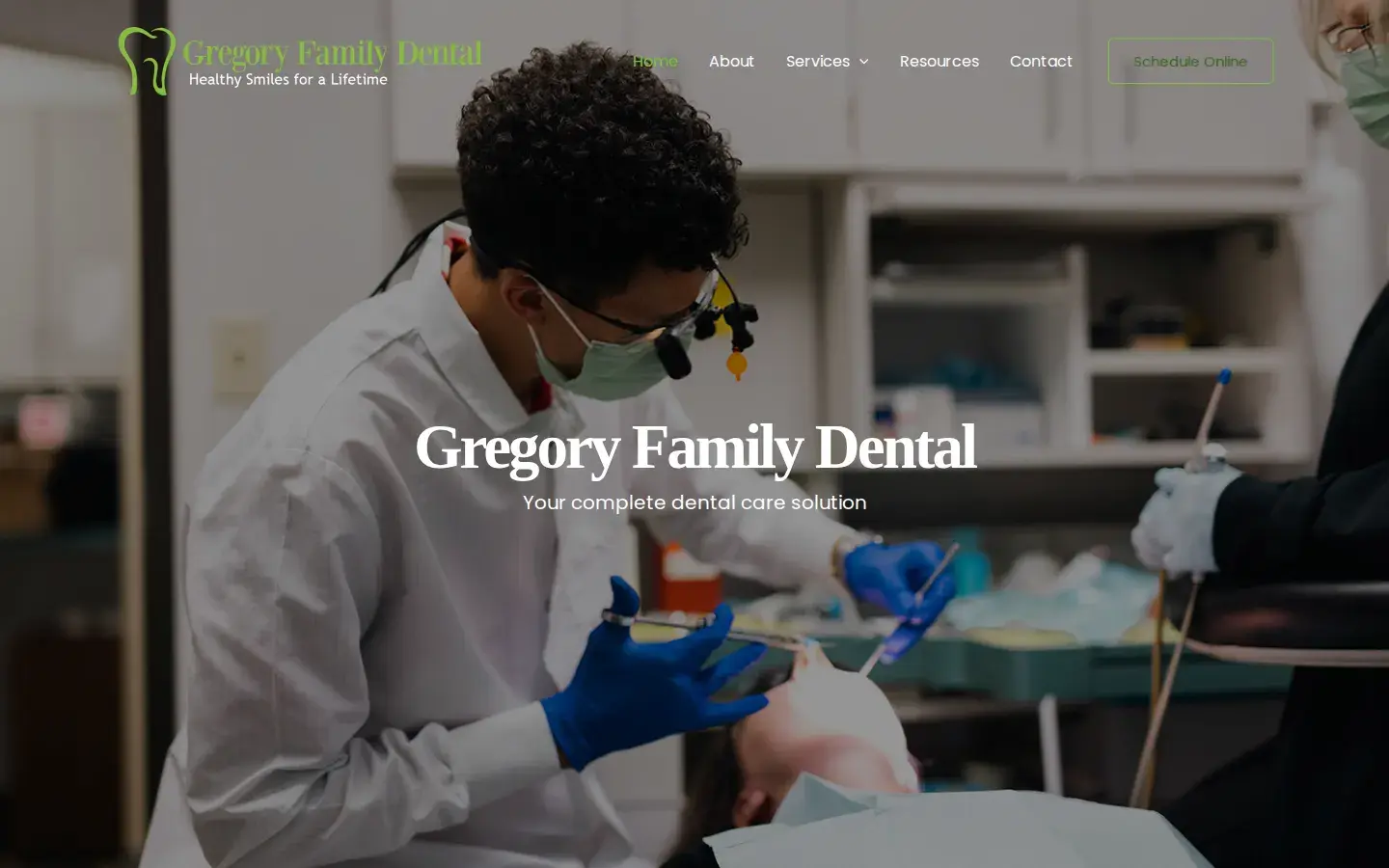 Homepage preview of Gregory Family Dental: Emile McLaurian DDS
