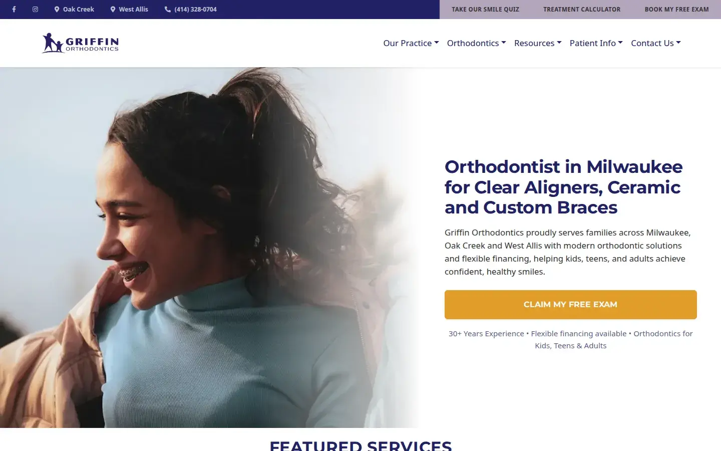 Homepage preview of Griffin Orthodontics