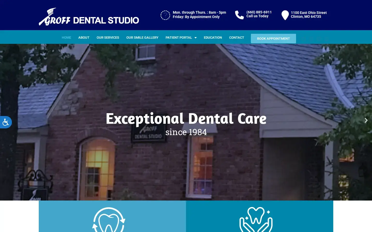 Homepage preview of Groff Dental Studio