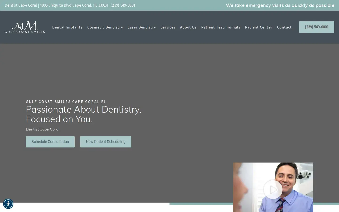 Homepage preview of Gulf Coast Smiles