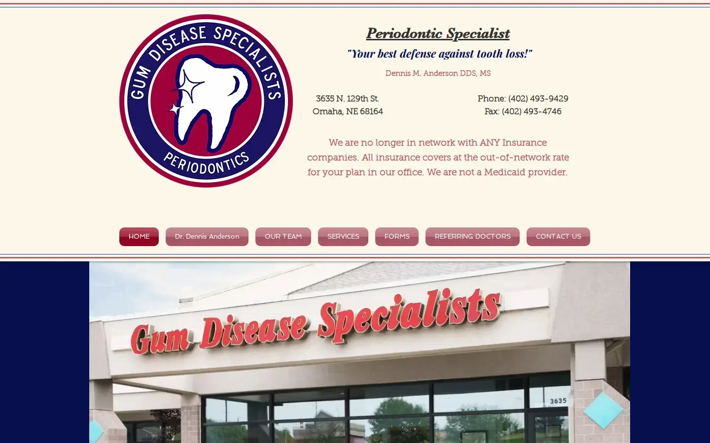 Homepage preview of Gum Disease Specialists