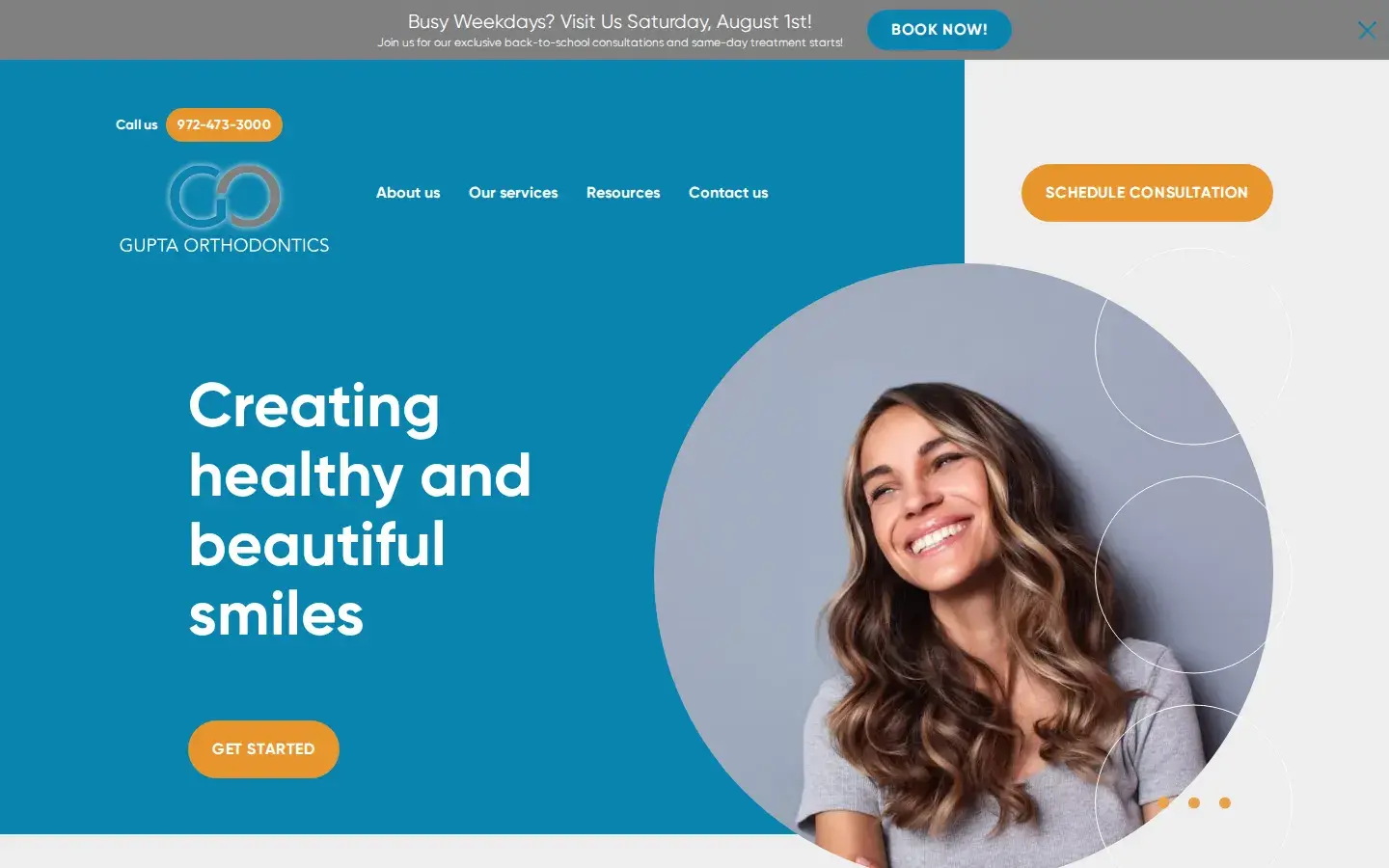 Homepage preview of Gupta Orthodontics