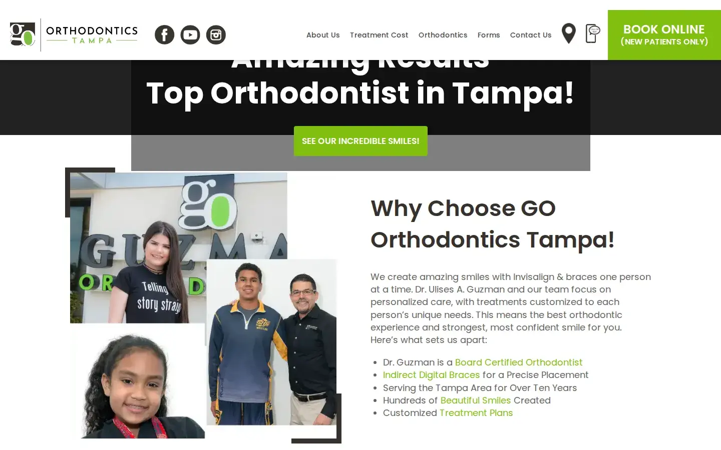 Homepage preview of Guzman Orthodontics
