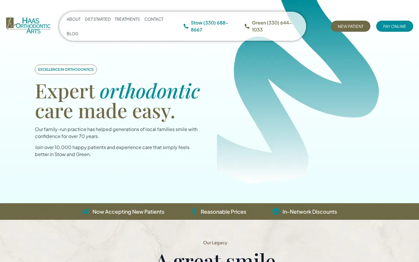 Homepage preview of Haas Orthodontic Arts