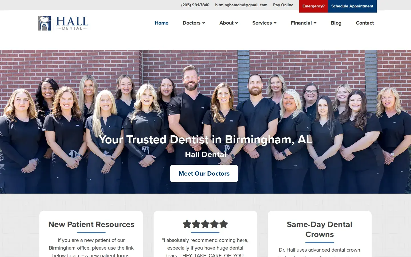 Homepage preview of Hall Cosmetic & Family Dentistry